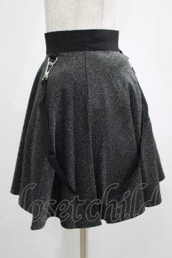 画像2: KILL STAR / Studio 666 Skater Skirt XS グリッターブラック H-25-03-01-007-SL-SK-KB-ZH