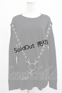 画像1: KILL STAR / Ruckus Long Sleeve Top M 黒 H-25-03-01-013-SL-TO-KB-ZH