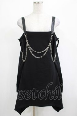 画像1: KILL STAR / Pleasure & Chain Dress S 黒 H-25-03-01-014-SL-OP-KB-ZH