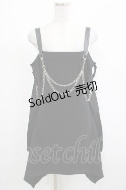 画像1: KILL STAR / Pleasure & Chain Dress S 黒 H-25-03-01-014-SL-OP-KB-OS
