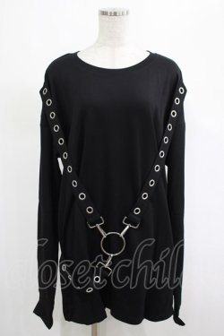 画像1: KILL STAR / Ruckus Long Sleeve Top M 黒 H-25-03-01-015-SL-TO-KB-ZH