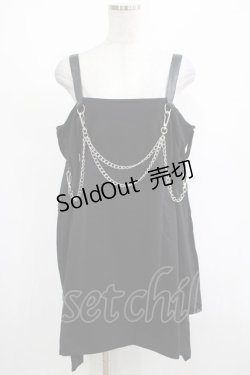 画像1: KILL STAR / Pleasure & Chain Dress S 黒 H-25-03-01-016-SL-OP-KB-ZI