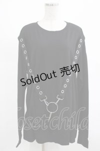 KILL STAR / Ruckus Long Sleeve Top M 黒 H-25-03-01-017-SL-TO-KB-ZI