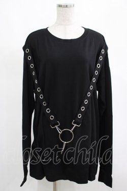 画像1: KILL STAR / Ruckus Long Sleeve Top M 黒 H-25-03-01-017-SL-TO-KB-ZH