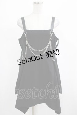 画像1: KILL STAR / Pleasure & Chain Dress S 黒 H-25-03-01-018-SL-OP-KB-ZY