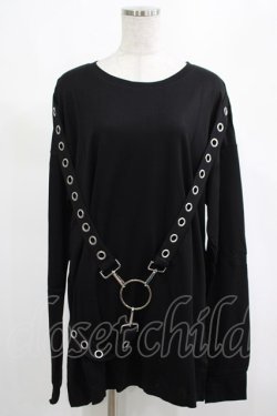 画像1: KILL STAR / Ruckus Long Sleeve Top M 黒 H-25-03-01-019-SL-TO-KB-ZH