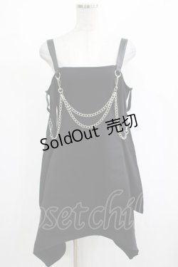 画像1: KILL STAR / Pleasure & Chain Dress S 黒 H-25-03-01-020-SL-OP-KB-ZI