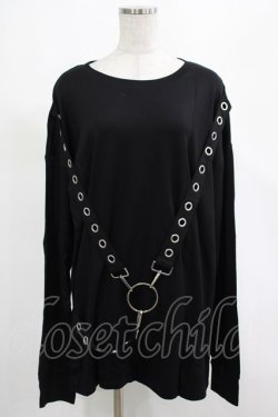 画像1: KILL STAR / Ruckus Long Sleeve Top M 黒 H-25-03-01-021-SL-TO-KB-ZH