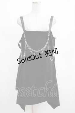 画像1: KILL STAR / Pleasure & Chain Dress M ブラック H-25-03-01-024-SL-OP-KB-OS