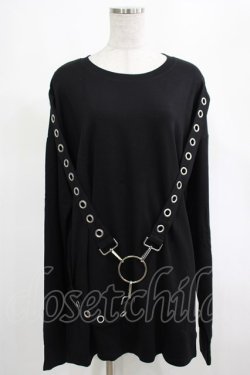 画像1: KILL STAR / Ruckus Long Sleeve Top M 黒 H-25-03-01-025-SL-TO-KB-OS