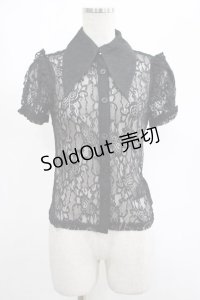 KILL STAR / Vexina Lace Collar Blouse XS ブラック H-25-03-01-031-SL-BL-KB-ZH