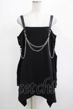 画像1: KILL STAR / Pleasure & Chain Dress M ブラック H-25-03-01-032-SL-OP-KB-ZS