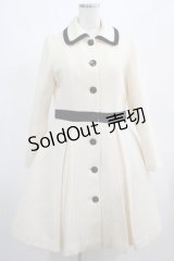 MILK / Jullienコート  オフ×ブラック H-25-03-02-001-ML-CO-KB-ZH