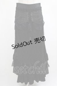 Qutie Frash / カマーベルト風レーススカート  黒 H-25-03-02-030-QU-SK-KB-ZH