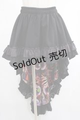 Qutie Frash / 後ろロングスカート  和柄目玉 H-25-03-02-031-QU-SK-KB-ZH