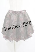 Qutie Frash / 和柄パニエスカート  黒×赤系 H-25-03-02-032-QU-SK-KB-ZH