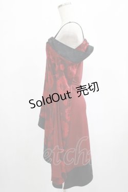 画像2: Qutie Frash / オフショル着物チュニック  レッド H-25-03-02-034-QU-TO-KB-ZH