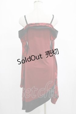 画像3: Qutie Frash / オフショル着物チュニック  レッド H-25-03-02-034-QU-TO-KB-ZH