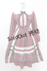 axes femme kawaii / タータンチェックワンピース M レッド H-25-03-02-1030-AX-OP-NS-ZH