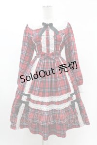 axes femme kawaii / タータンチェックワンピース M レッド H-25-03-02-1030-AX-OP-NS-ZH