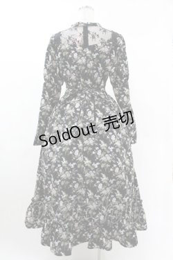 画像2: Kurumi Collaboration / 花柄クラシカルワンピース LL ブラック H-25-03-02-1039-0-OP-NS-ZH