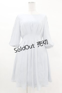 画像1: axes femme / タックデザインドレス M サックス H-25-03-02-1040-AX-OP-NS-ZH