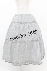 m petit by misako / NINA'S RVパニエスカート LL ブラック/ブラックギンガム リバーシブル H-25-03-02-1041-LO-SK-NS-ZH