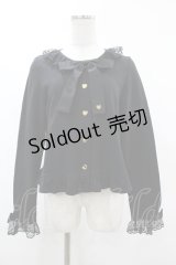 Angelic Pretty / レースハートチャームリボンカットカーディガン Free ブラック H-25-03-02-1062-AP-TO-NS-ZH