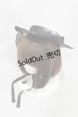 画像1: Kurumi Collaboration / 花柄ヘッドドレス  ブラック H-25-03-02-1002-0-AC-NS-ZH