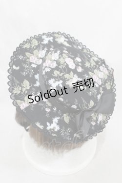 画像2: Kurumi Collaboration / 花柄ヘッドドレス  ブラック H-25-03-02-1002-0-AC-NS-ZH