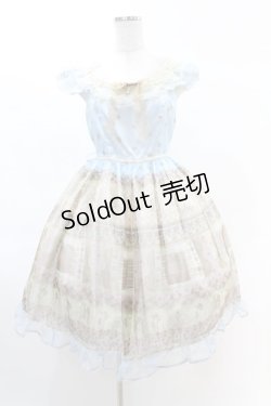 画像1: BABY,THE STARS SHINE BRIGHT / バラ雫空のMuse柄パーリィジャンパースカート Free サックス H-25-03-02-1022-BA-OP-NS-ZH