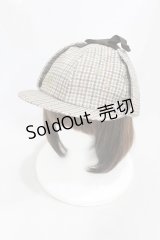 ALICE and the PIRATES / Dear Sir,〜ベイカー街の不思議なミステリー〜柄ディアストーカー  ベージュ H-25-03-02-1003-PA-AC-NS-ZH