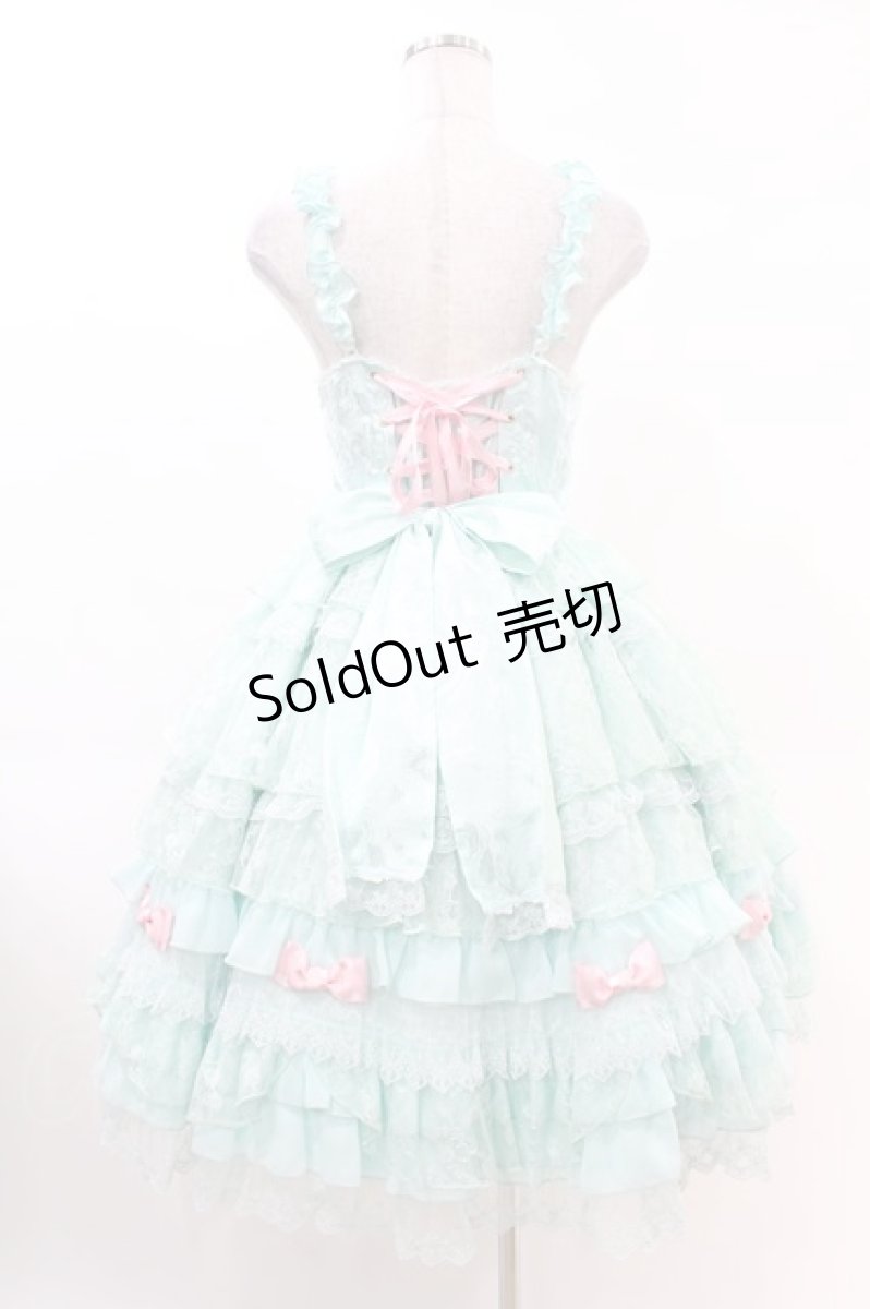 画像2: Angelic Pretty / Dressy Timeジャンパースカート Free ミント H-25-03-02-1024-AP-OP-NS-ZH (2)