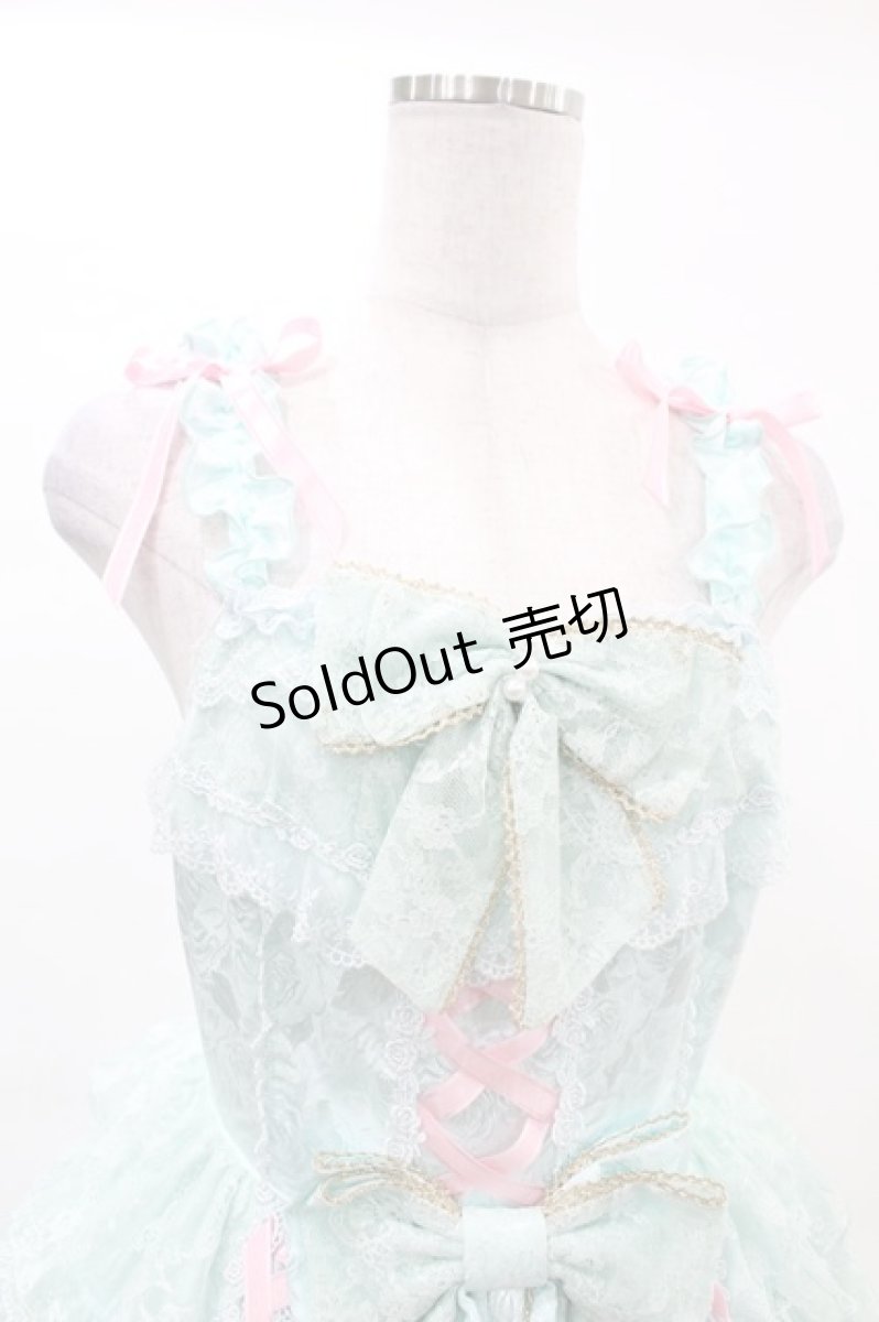 画像4: Angelic Pretty / Dressy Timeジャンパースカート Free ミント H-25-03-02-1024-AP-OP-NS-ZH (4)