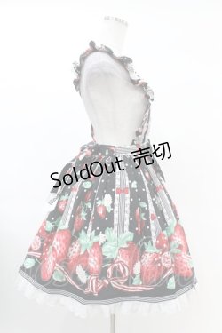 画像3: Angelic Pretty / 摘みたていちごエプロン風スカート Free ブラック H-25-03-02-1025-AP-SK-NS-ZH