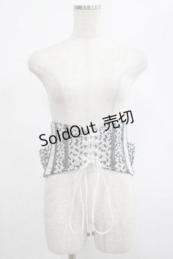画像2: Qutie Frash / 花魁帯コルセット  シルバー H-25-03-02-051-QU-TO-KB-ZH