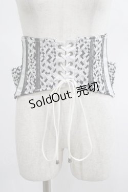 画像3: Qutie Frash / 花魁帯コルセット  シルバー H-25-03-02-051-QU-TO-KB-ZH