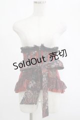 Qutie Frash / リボンコルセット  黒×赤 H-25-03-02-052-QU-ZA-KB-ZH