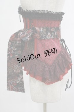 画像3: Qutie Frash / リボンコルセット  黒×赤 H-25-03-02-052-QU-ZA-KB-ZH
