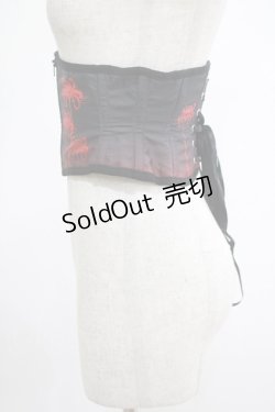 画像3: Spider Lily / komagire×Spider Lilyコラボ彼岸花コルセット  黒 H-25-03-02-055-GO-ZA-KB-ZH
