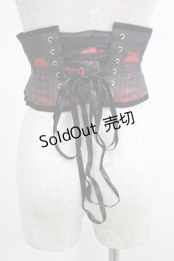 画像4: Spider Lily / komagire×Spider Lilyコラボ彼岸花コルセット  黒 H-25-03-02-055-GO-ZA-KB-ZH