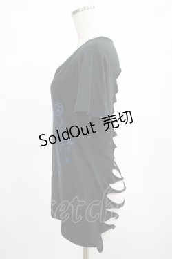画像2: SEX POT ReVeNGe / バックカットTシャツ  黒×青 H-25-06-15-1012-SP-TO-KB-ZH