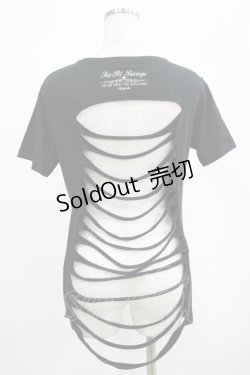 画像3: SEX POT ReVeNGe / バックカットTシャツ  黒×青 H-25-06-15-1012-SP-TO-KB-ZH
