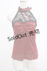 Qutie Frash /クモメッシュホルターキャミ  赤 H-25-03-02-068-QU-TO-KB-ZH