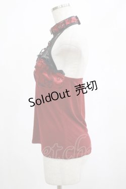 画像2: Qutie Frash /クモメッシュホルターキャミ  赤 H-25-03-02-068-QU-TO-KB-ZH