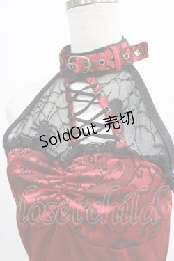 画像4: Qutie Frash /クモメッシュホルターキャミ  赤 H-25-03-02-068-QU-TO-KB-ZH