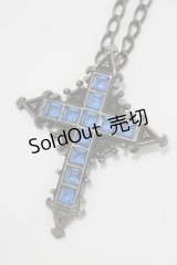 Moi-meme-Moitie / ブルージュエル十字架ペンダント  ブルー H-25-03-02-079-MO-AC-KB-ZH