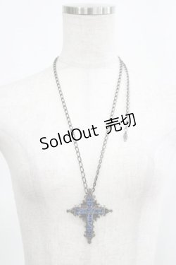 画像2: Moi-meme-Moitie / ブルージュエル十字架ペンダント  ブルー H-25-03-02-079-MO-AC-KB-ZH