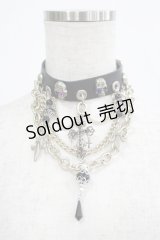 SEX POT ReVeNGe / スカルチェーンベルトチョーカー  黒 H-25-03-02-085-SP-AC-KB-ZH