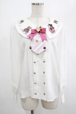 画像1: Amavel / Nounours Chocolatoryブラウス Free オフ/ピンク H-25-03-03-032-CA-BL-NS-ZH